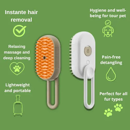 3-in-1 Rechargeable Brush for Cats and Dogs – Self-Cleaning, Fur Control, and Relaxing Massage® - Vaporpets